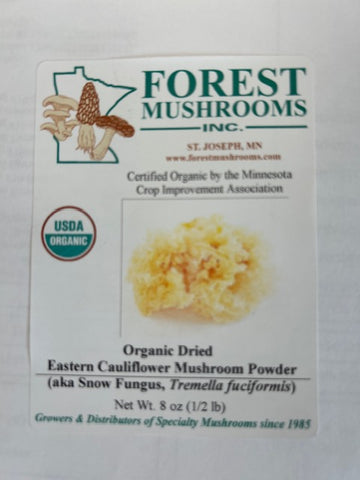 Dried Organic Tremella fuciformis (cauliflower or snow mushroom) POWDER
