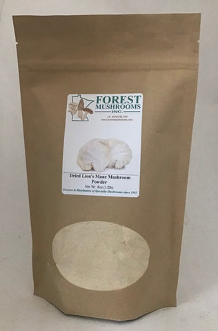 Dried Organic Lion's Mane (Pom Pom) Mushroom Powder