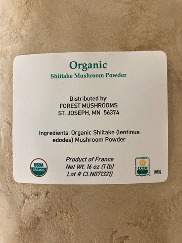 Dried Organic European Shiitake Powder - 1 lb. bag