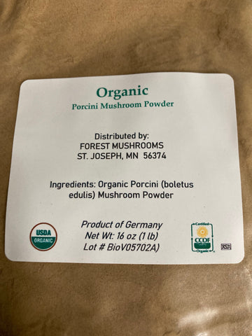Dried Organic European Porcini Powder - 1 lb. bag